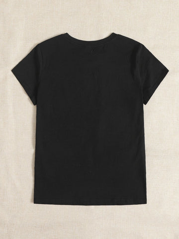 Floral & Heart Print Tee Floral & Heart Print Tee