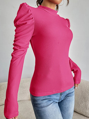 Mock-neck Gigot Sleeve Top Mock-neck Gigot Sleeve Top