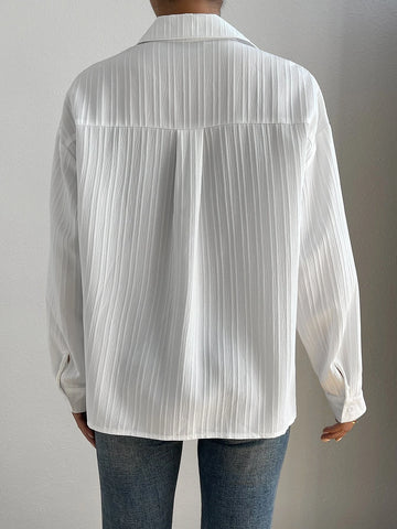 Drop Shoulder Button Front Shirt Drop Shoulder Button Front Shirt