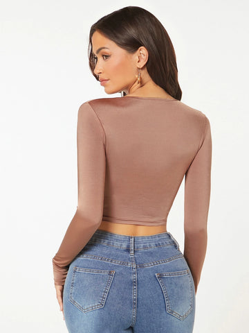 Ruched Front Crop Tee Ruched Front Crop Tee