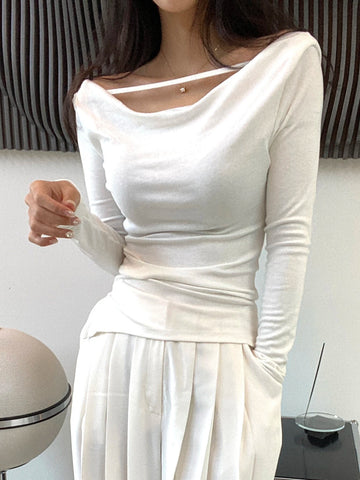 DAZY Solid Boat Neck Tee DAZY Solid Boat Neck Tee