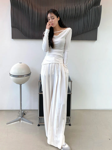 DAZY Solid Boat Neck Tee DAZY Solid Boat Neck Tee