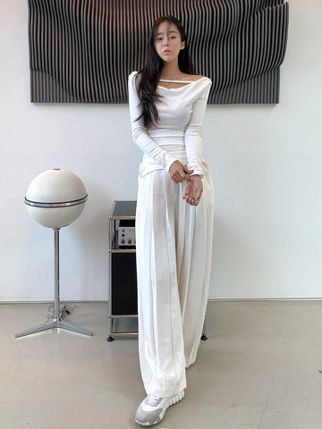 DAZY Solid Boat Neck Tee DAZY Solid Boat Neck Tee