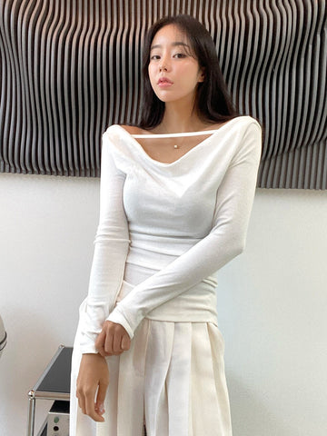 DAZY Solid Boat Neck Tee DAZY Solid Boat Neck Tee