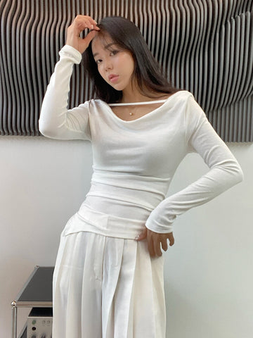 DAZY Solid Boat Neck Tee DAZY Solid Boat Neck Tee