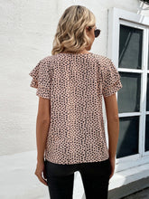 Dalmatian Print Butterfly Sleeve Blouse