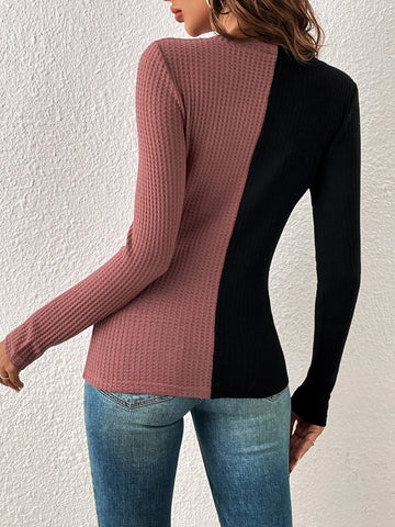 Two Tone V Neck Tee Two Tone V Neck Tee