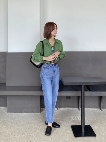 DAZY Solid Drop Shoulder Patched Pocket Button Front Shirt DAZY Solid Drop Shoulder Patched Pocket Button Front Shirt