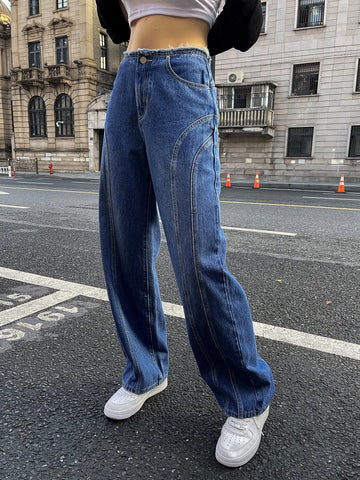 Washed Wide Leg Jeans Washed Wide Leg Jeans