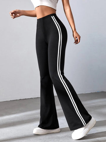 Striped Tape Flare Leg Pants Striped Tape Flare Leg Pants