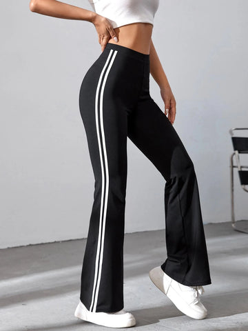 Striped Tape Flare Leg Pants Striped Tape Flare Leg Pants