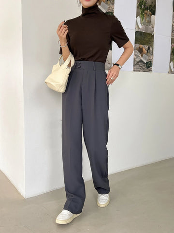 DAZY Solid High Neck Tee DAZY Solid High Neck Tee