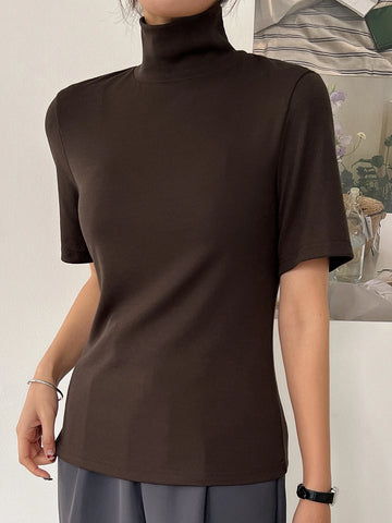 DAZY Solid High Neck Tee DAZY Solid High Neck Tee