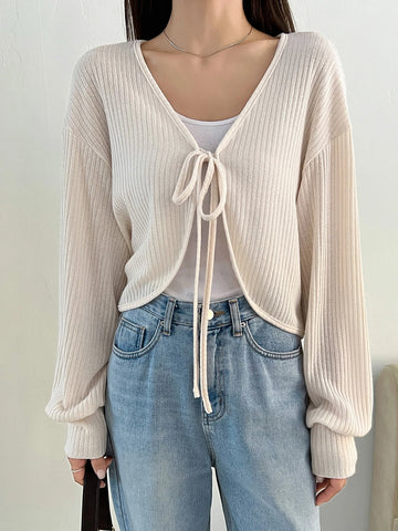 DAZY Tie Front Drop Shoulder Tee DAZY Tie Front Drop Shoulder Tee