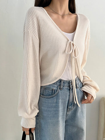 DAZY Tie Front Drop Shoulder Tee DAZY Tie Front Drop Shoulder Tee