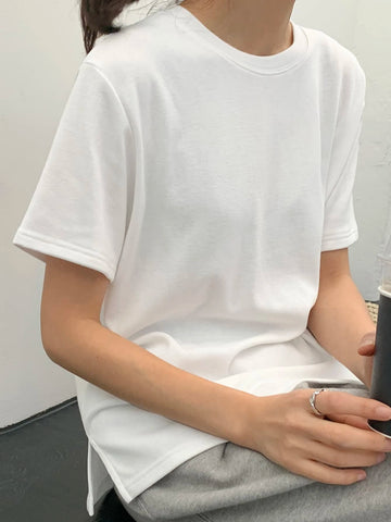 DAZY Solid Round Neck Tee DAZY Solid Round Neck Tee