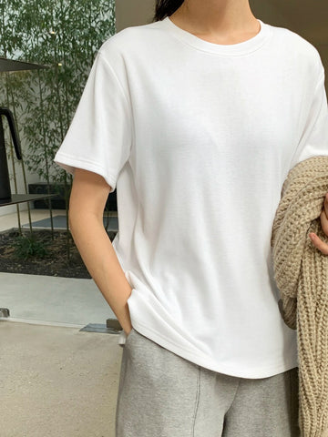 DAZY Solid Round Neck Tee DAZY Solid Round Neck Tee