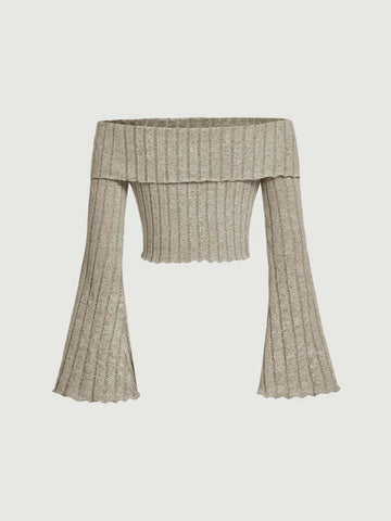 Off Shoulder Flounce Sleeve Tee Off Shoulder Flounce Sleeve Tee