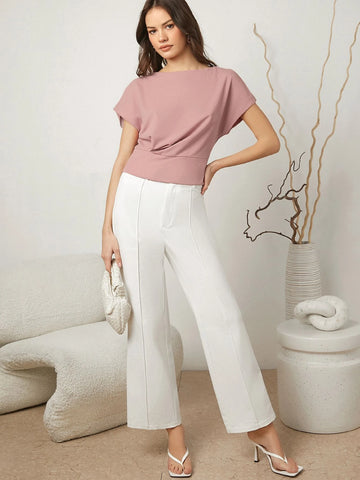 Batwing Sleeve Solid Tee Batwing Sleeve Solid Tee