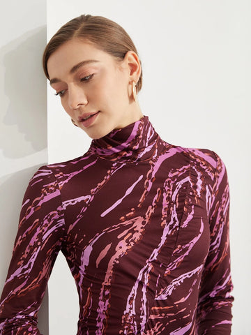 MOTF PREMIUM ABSTRACT TURTLENECK TOP MOTF PREMIUM ABSTRACT TURTLENECK TOP