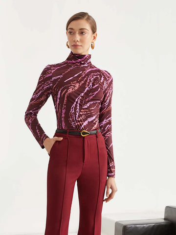 MOTF PREMIUM ABSTRACT TURTLENECK TOP MOTF PREMIUM ABSTRACT TURTLENECK TOP