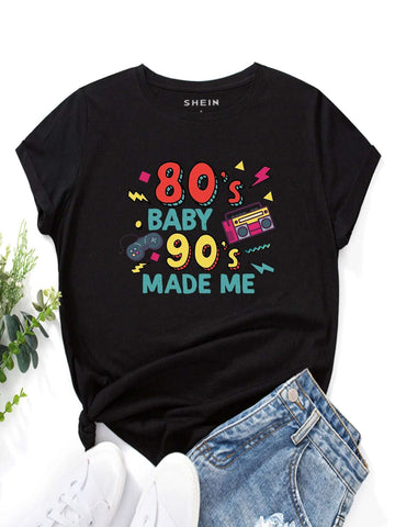 Gamepad And Letter Graphic Tee Gamepad And Letter Graphic Tee