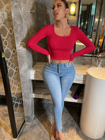 SXY Scoop Neck Crop Tee SXY Scoop Neck Crop Tee