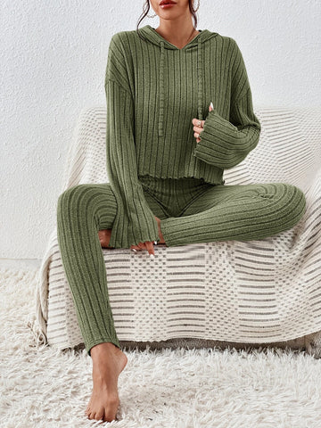 Unity Drop Shoulder Drawstring Hoodie & Leggings Unity Drop Shoulder Drawstring Hoodie & Leggings
