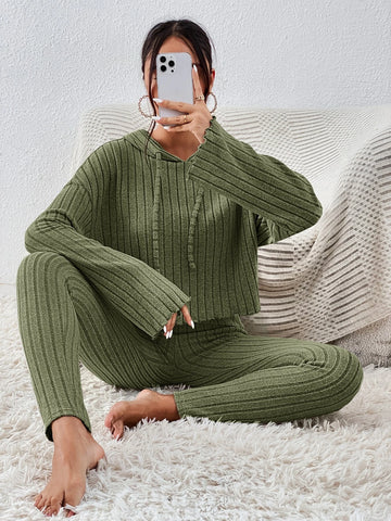 Unity Drop Shoulder Drawstring Hoodie & Leggings Unity Drop Shoulder Drawstring Hoodie & Leggings