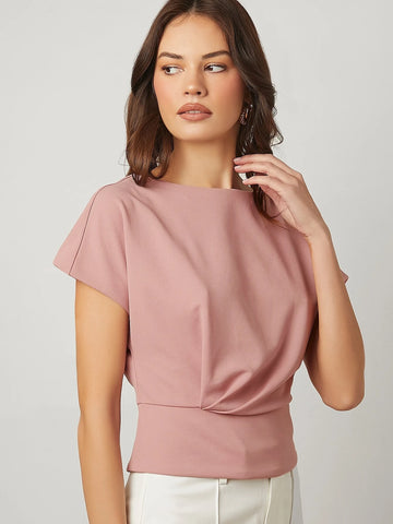 Batwing Sleeve Solid Tee Batwing Sleeve Solid Tee