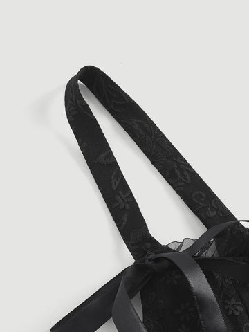 MOD Solid Knot Detail Jacquard Cami Dress MOD Solid Knot Detail Jacquard Cami Dress