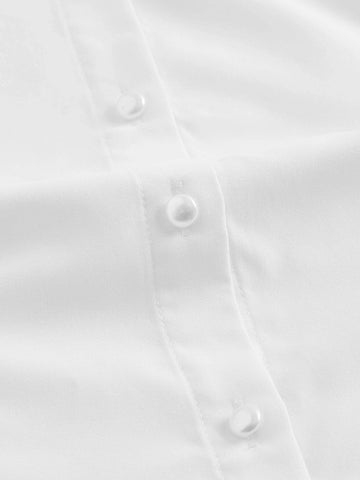 MOD Tie Neck Lantern Sleeve Button Front Shirt MOD Tie Neck Lantern Sleeve Button Front Shirt