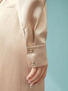 MOTF PREMIUM SATIN PINSTRIPE BLAZER BLOUSE MOTF PREMIUM SATIN PINSTRIPE BLAZER BLOUSE