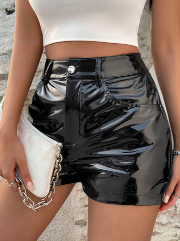 SXY High Waist PU Shorts SXY High Waist PU Shorts