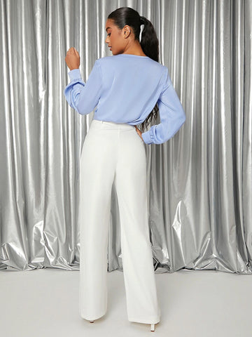 Unity Solid High Waist Wide Leg Pants