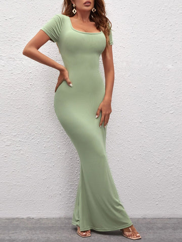 Square Neck Bodycon Dress