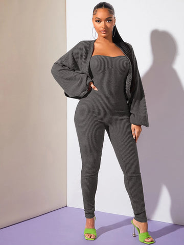 SXY Solid Tube Unitard Jumpsuit