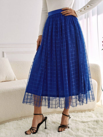 Unity High Waist Mesh Overlay Skirt