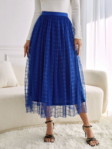 Unity High Waist Mesh Overlay Skirt