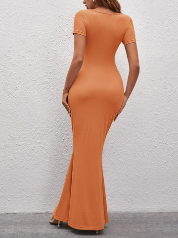 Square Neck Bodycon Dress