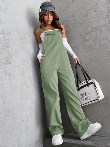 1pc Flap Pocket Overalls