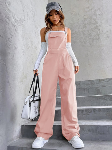 1pc Flap Pocket Overalls