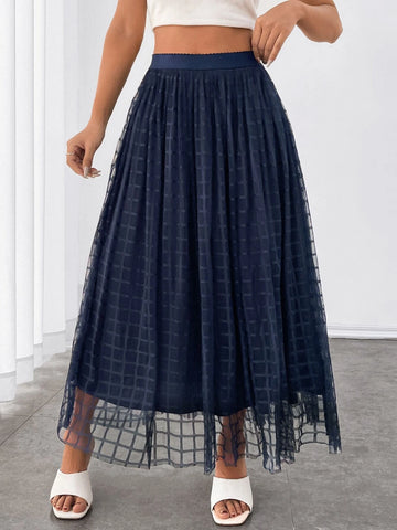 Unity High Waist Mesh Overlay Skirt