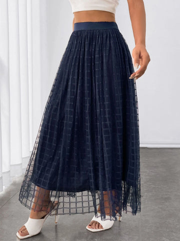 Unity High Waist Mesh Overlay Skirt