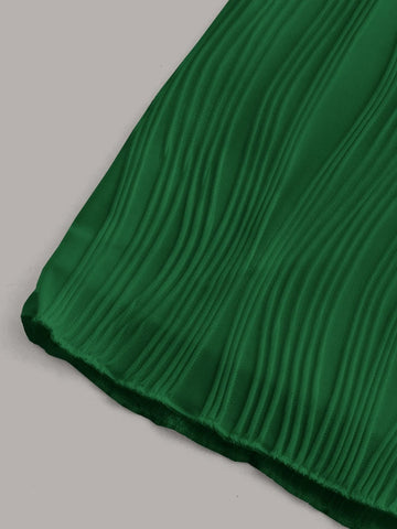 Twist Front Asymmetrical Hem Crop Tube Top & Bodycon Skirt