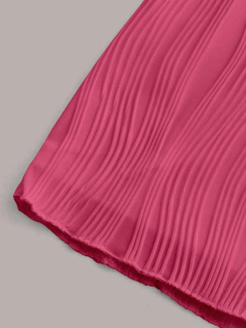 Twist Front Asymmetrical Hem Crop Tube Top & Bodycon Skirt