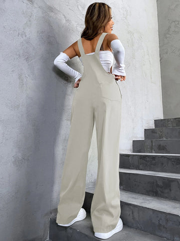 1pc Flap Pocket Overalls
