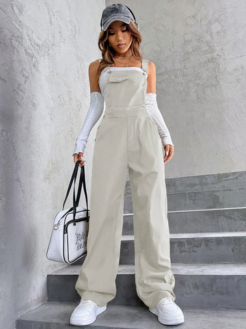 1pc Flap Pocket Overalls