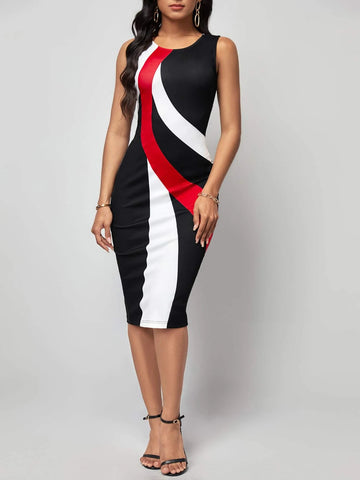 EMERY ROSE Color Block Bodycon Dress