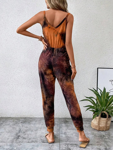 EMERY ROSE Tie Dye Cami Jumpsuit
